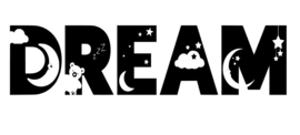 Muur sticker Dream - baby Kamer - Beer - Maan en sterren
