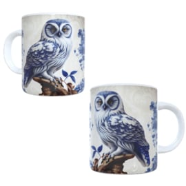 Bedrukte beker - Uil - Owl - Koffie mok - Thee Mug - Geschenk - Collega