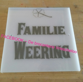 Huisnummer  van plexiglas ca 20 x 20