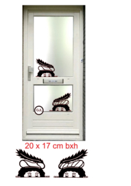 Raam sticker gluurpieten