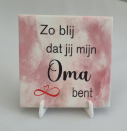 Lief oma cadeau – bedrukte tegel voor Moederdag of verjaardag