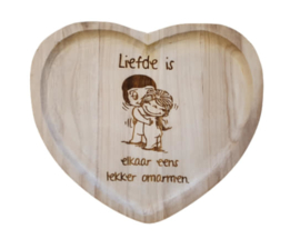 Houten hart Liefde is
