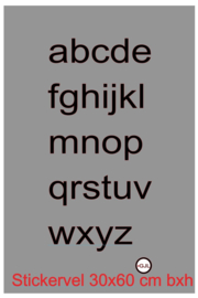 Alfabet kleine letters  deurstickers - Klikostickers - Naamborden
