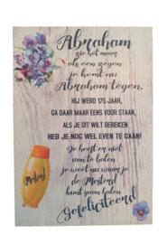 Spreukenbord Abraham 50 jaar - feest