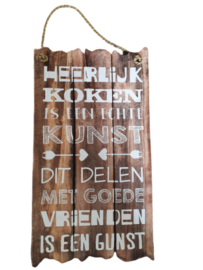 Tekstbord Heerlijk Koken