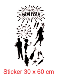 Raam sticker Happy newyear