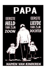 Tekstbord papa met kinderen 120