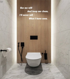 Muursticker toilet Us  me will - Wall-art wc  80x30 cm
