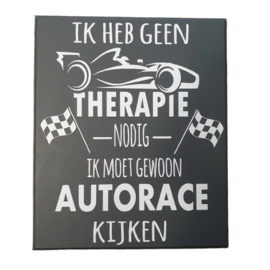 Tekstbord - spreukenbord - auto - race - sport