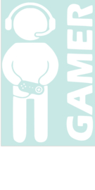 Muur - raam deur - sticker Gamer - decoratief - Jongens kamer 45x30 cm