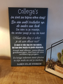 Tekstbord Collega`s