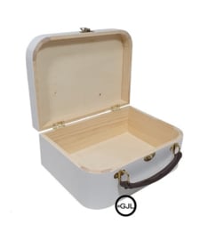 Houten geboorte koffertje met naam - cadeau