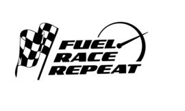 Raam - muur sticker Fuel - Race - Repeat - Auto - Afmeting 30x13 cm