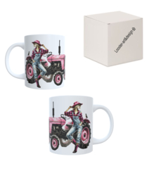 Bedrukte koffie beker - thee mok boeren , tractor - boerderij boerin - boer
