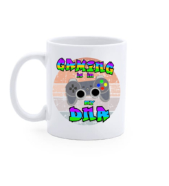 Bedrukte beker Gaming - gamer - level - play