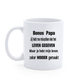 Bedrukte Beker Bonus Papa - Vaderdag Mok - Verjaardag  Mug