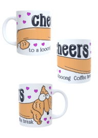 koffie - thee mok - beker cheers to a loong coffee break afbeelding