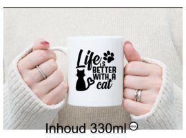Bedrukte beker voor kattenliefhebbers