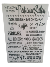 Tekstbord Pedicure salon