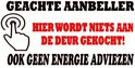Geachte Aanbeller  afmeting 20 x 10