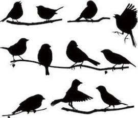 Raam Stickers vogels decoratief
