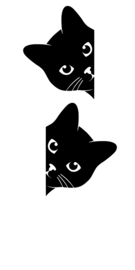 Decoratieve gluur katten - kittens - peeking cats