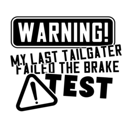 Decoratief raam - auto - bumper sticker Warning