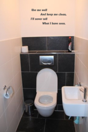 Toilet - wc  muursticker Use me well - decoratief