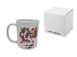 Bedrukte Mok - Beker Unicorn I Do What I Want