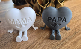 Setje papa en mama hartjes