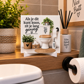 Toilettegel met grappige spreuk – 11 × 11 cm spreuk Als je dit kan lezen