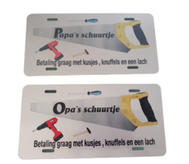 Aluminium papa of opa schuurtje