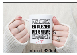 Bedrukte Beker veel succes nieuwe uitdaging