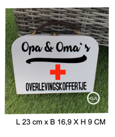 Houten koffertje  overlevingskoffertje