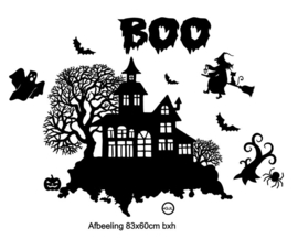 Halloween spookhuis herbruikbare  statische raamfolie
