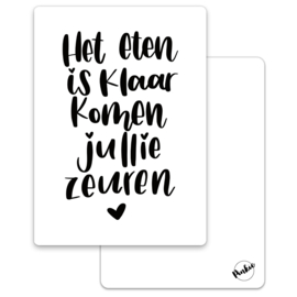Het eten is klaar...
