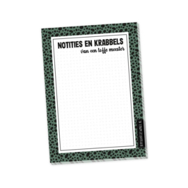 Notitieblokje 'meester'