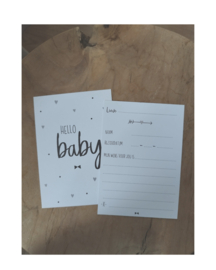 Kraambezoek mini kaartjes