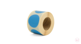 Cirkel met kartelrand blauw