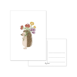 Egel met bloemen