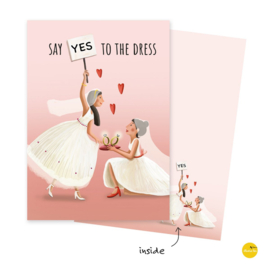 Wenskaart say YES to the dress