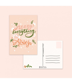 Ansichtkaart merry everything ...
