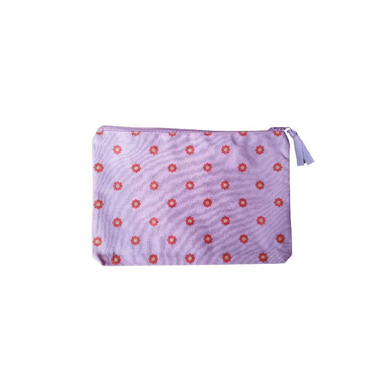 Etui bloemen roze