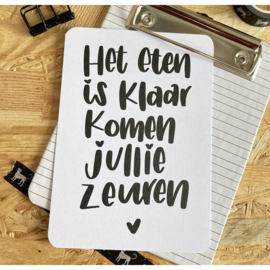 Het eten is klaar...