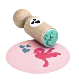 Mini stempel met 3 hartjes