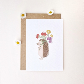 Egel met bloemen