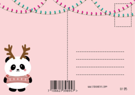 Ansichtkaart kerstpanda