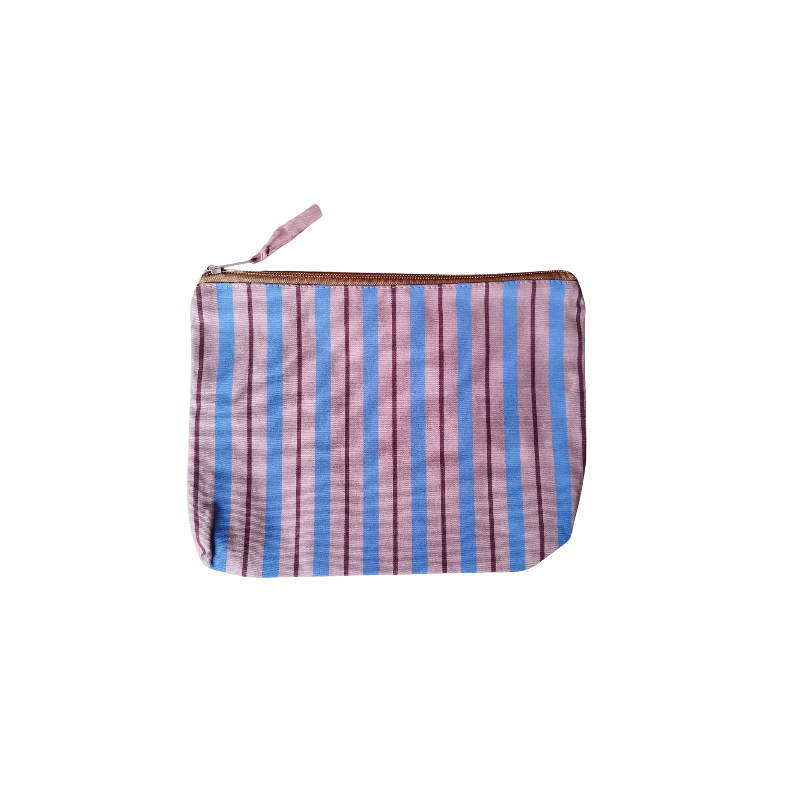 Etui streep blauw | bruin