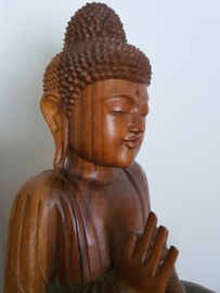 Zittende Buddah hout 70CM