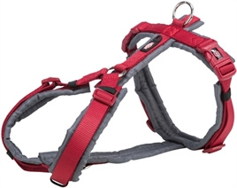 Trixie premium trekking tuig rood/grijs 36-44 cm